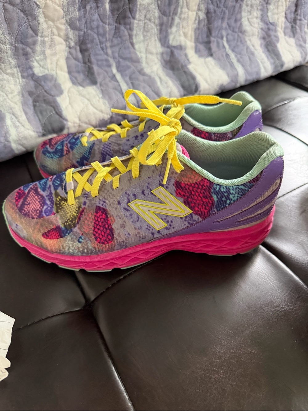 New Balance Women's Multicolor Athletic Shoes - Pink, Yellow, Purple size 6